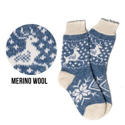 Christmas Socks, Wool Socks, knitted socks, winter Merino Wool Socks, Reindeer Socks, warm Socks, Fuzzy Socks, Ski Socks, Knitted socks,