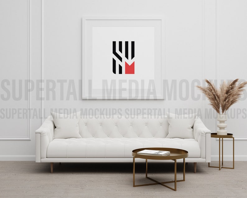 Download Mid Century Modern Interior Mockup Psd Mockup Large Square Frame Mockup Art Collectibles Drawing Illustration Jewellerymilad Com