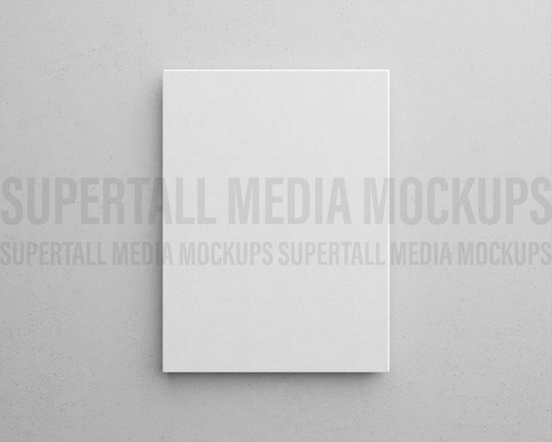 PSD Mockup Unframed 3:4 Canvas Mockup Template image 6