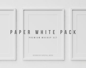 White Frame Mockup Bundle | PSD Frame Template | Digital Frames