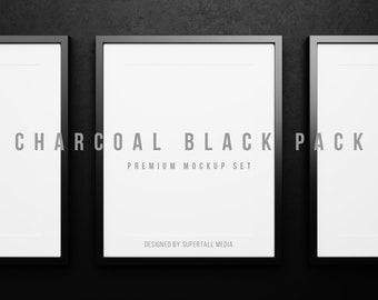 Black Frame Mockup Bundle | PSD Frame Template | Digital Frames