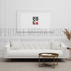 PSD Mockup | Panoramic Framed 2:1 Art Mockup