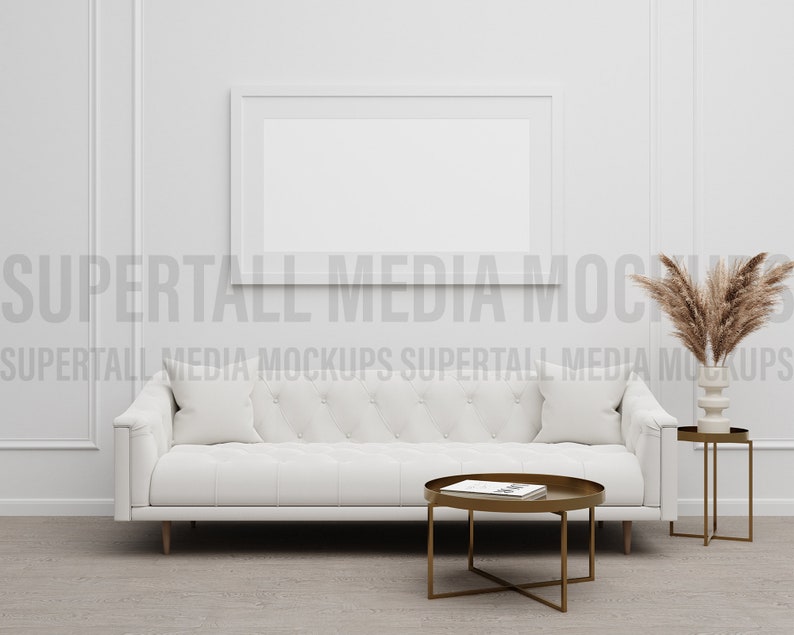 PSD Mockup Panoramic Framed 2:1 Art Mockup image 5