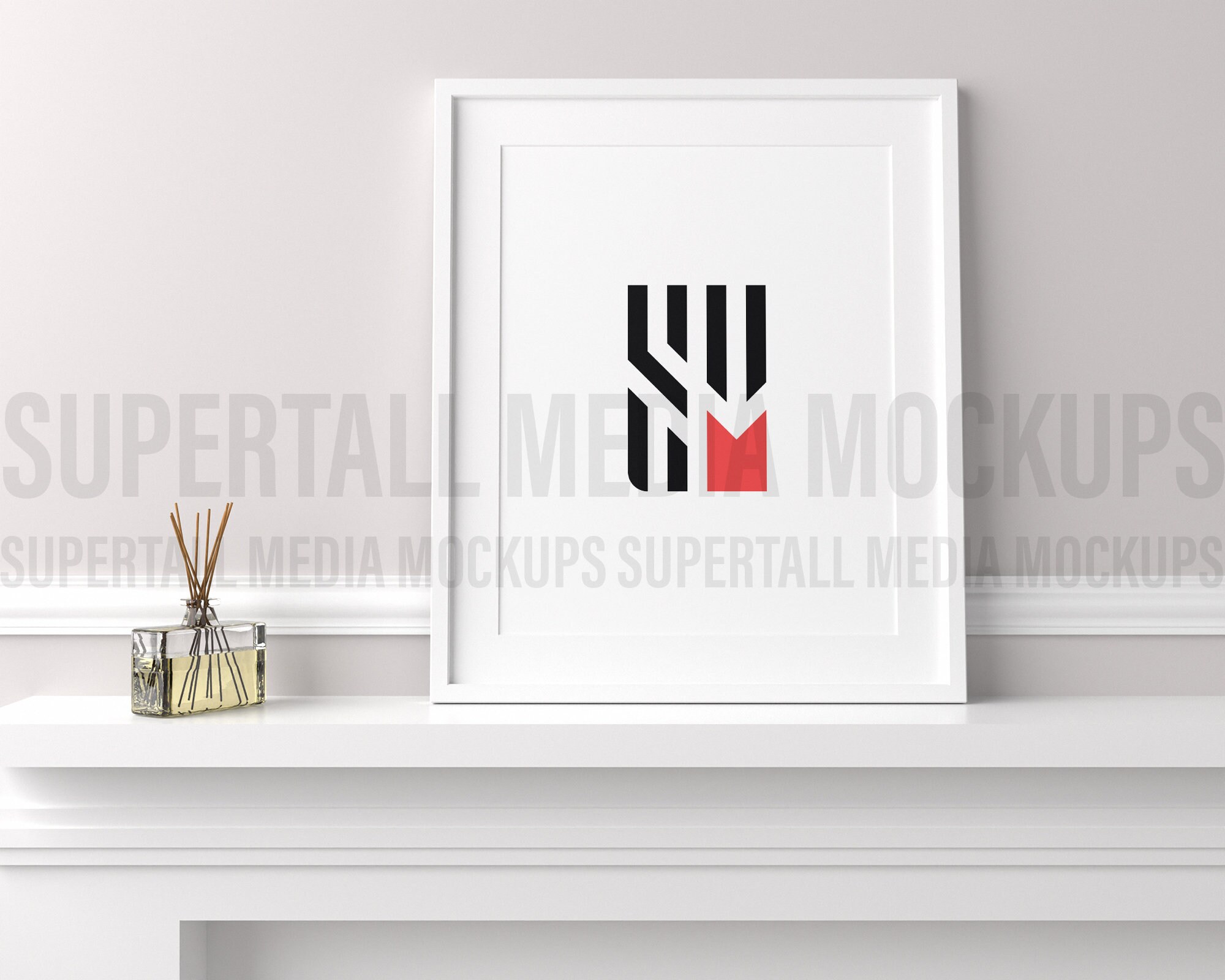 Download 4 5 Frame Psd Mockup Shelf Background Digital Frame Etsy