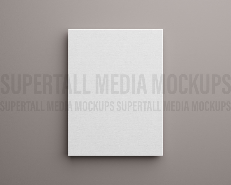 PSD Mockup Unframed 3:4 Canvas Mockup Template image 5