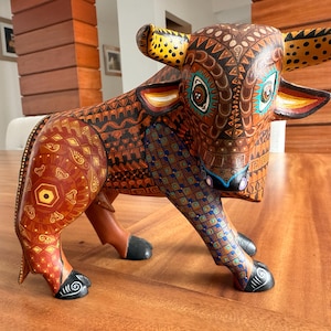 Handcrafted Bull Alebrije from Oaxaca, Mexico
