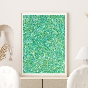 Greenish Abstract Art Print