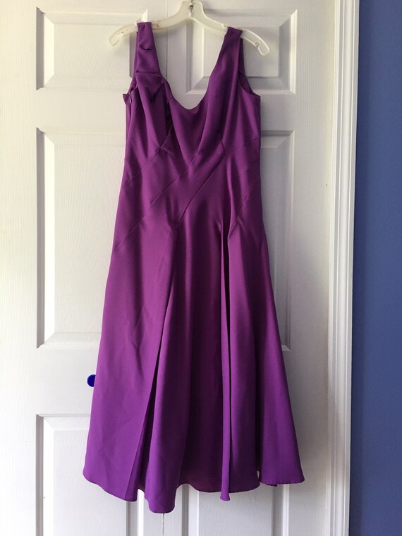 Handmade Purple Dress With Vintage Design And She… - image 2