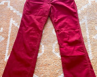 レディース ヴィンテージ J.Crew レッドコーデュロイパンツ - サイズ 4