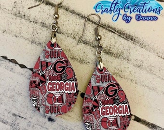 Georgia Bulldogs Earrings FREE Shipping