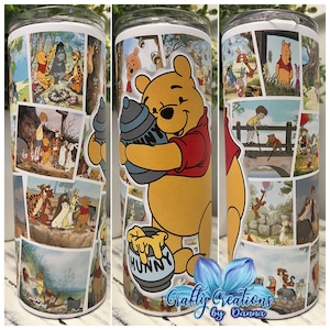 Comic Style Pooh Hunny Bear Tumbler Wrap DIGITAL PNG