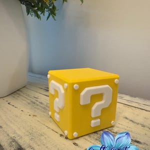 Mario Bros. Question Mark Block - 3D Printed Coin Box