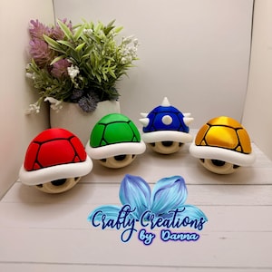 Mario Kart Shells - 3D Printed Red, Green & Blue Spiny Shell - Super Mario Inspired