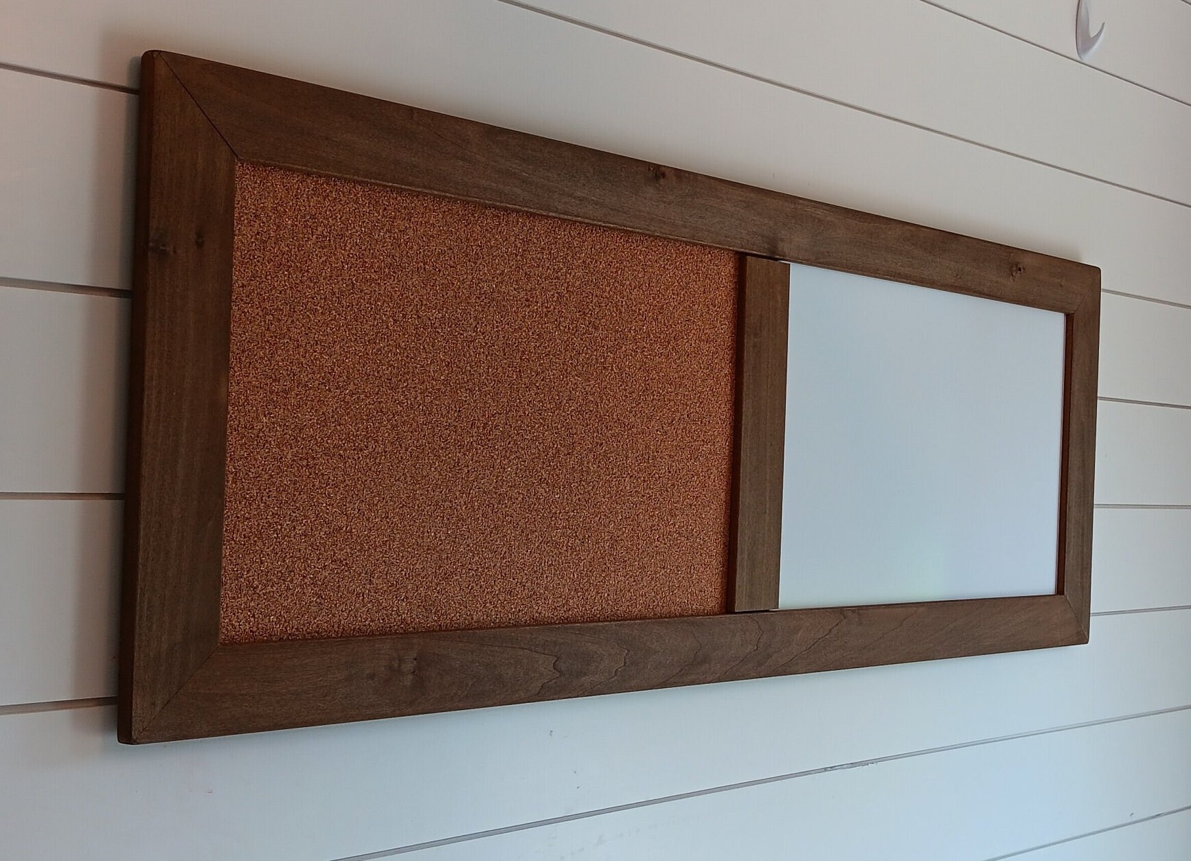 Modern Rustic Farmhouse Dry Erase Board / Cork Bulletin Board / Command Center With Optional