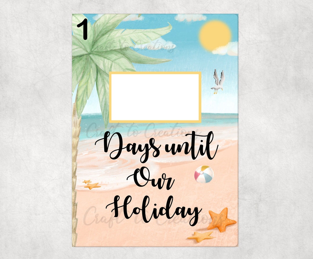 Holiday Countdown Days until Our Holiday display plaque sign, with 4 ...