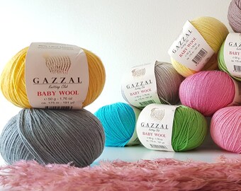 Gazzal Baby Wool, merino wool, baby yarn