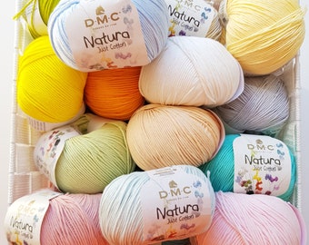 Dmc Natura Just Cotton Knitting Crochet Wool Yarn Thread 50g 15 Colours Ebay