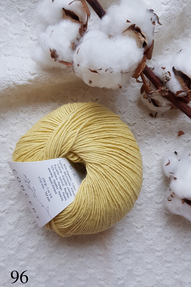 Alpaca wool cotton alpaca blend sport weight yarn Katia Etsy