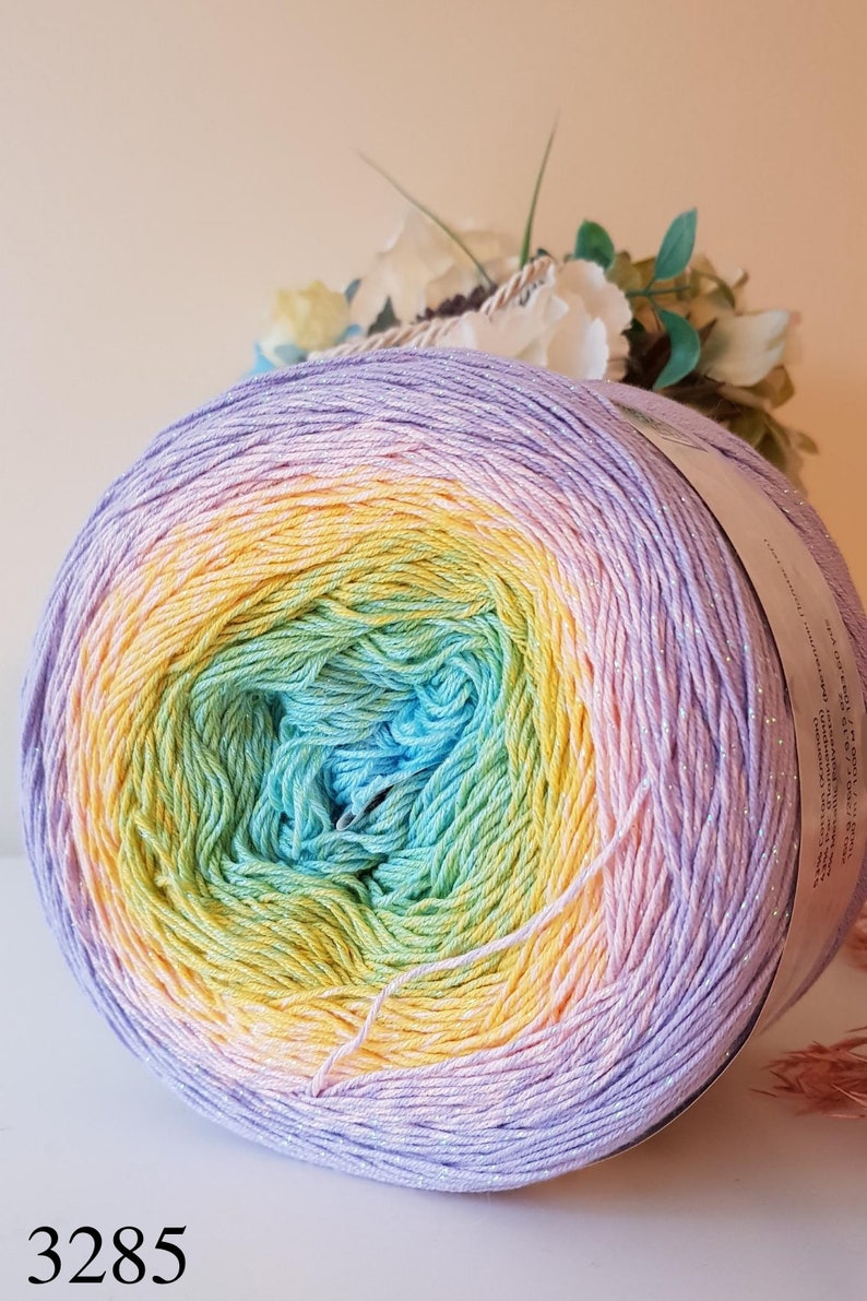 Yarnart Flowers Moonlight gradient yarn with lurex yarn for Etsy