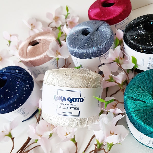 Lana Gatto Paillettes Sequin Sparkle Decorative Yarn