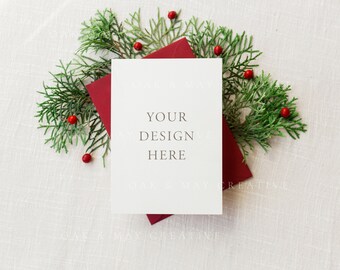 5x7 Christmas Card Mockup 5x7 Christmas Printable Mockup Etsy