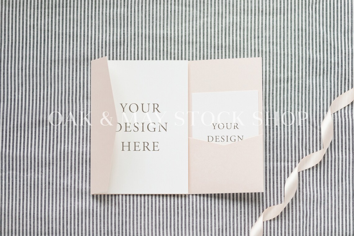Download 5x7 Wedding Card Mockup A7 Printable Mockup Styled Stock ...