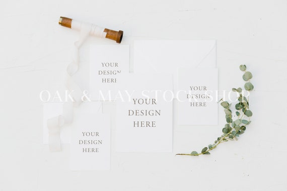 5x7 Wedding Card Mockup A7 Printable Mockup Styled Stock | Etsy