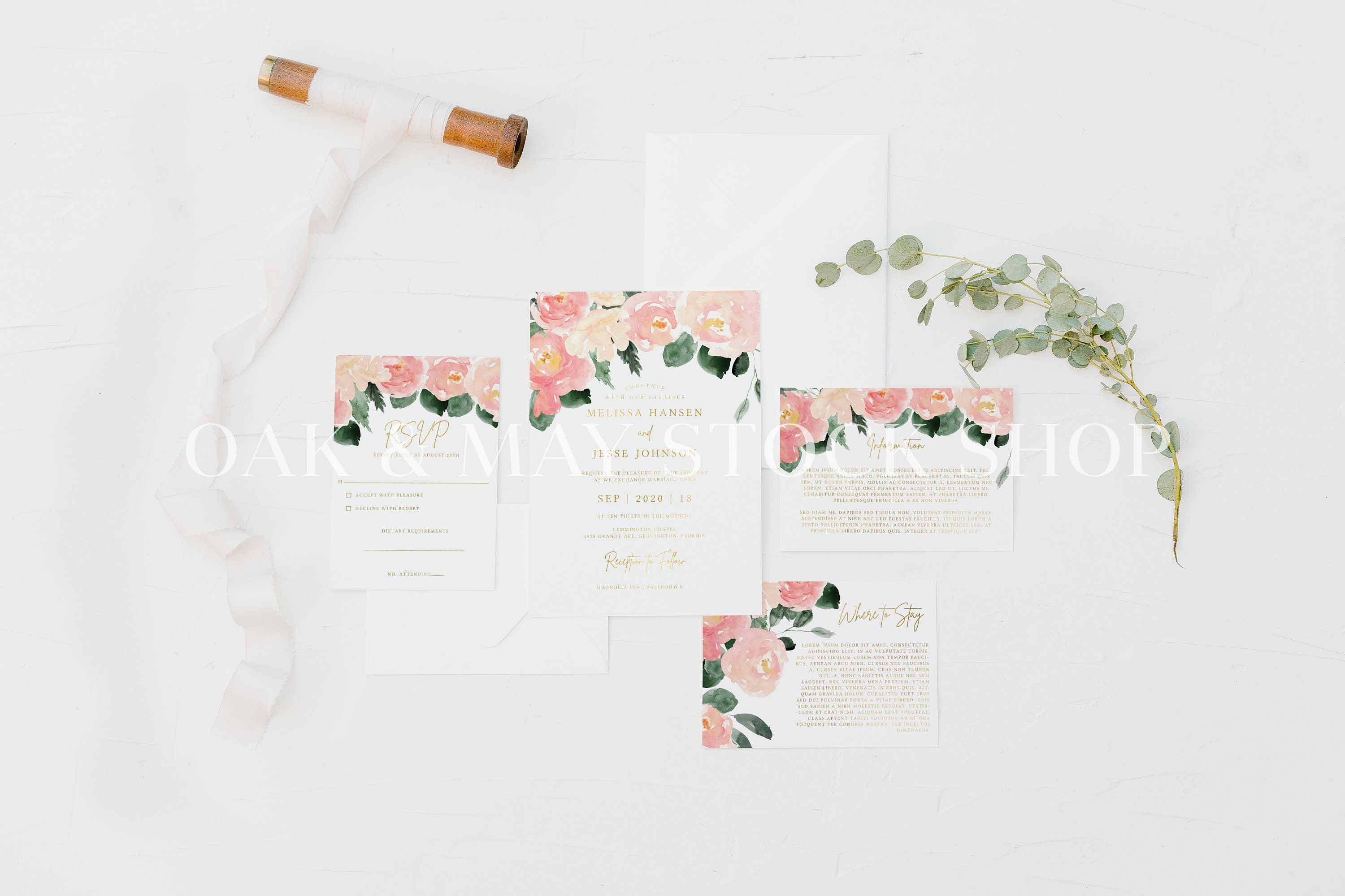 5x7 Wedding Card Mockup A7 Printable Mockup Styled Stock - Etsy