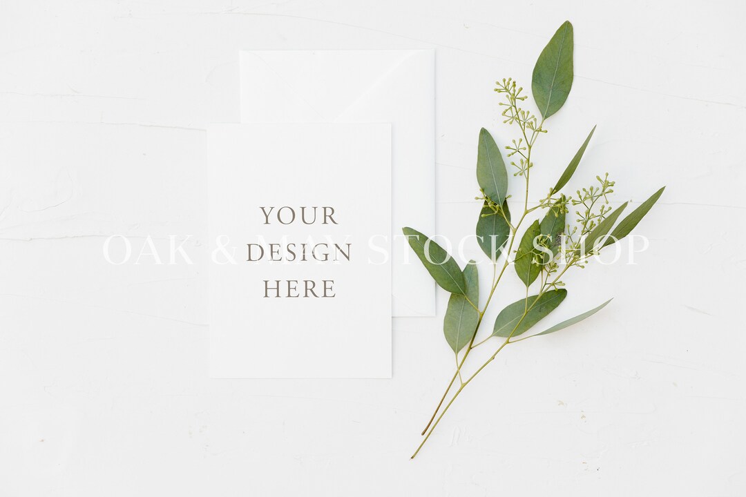 5x7 Wedding Card Mockup A7 Printable Mockup Styled Stock - Etsy