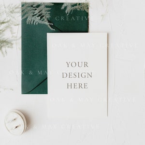 5x7 Wedding Card Mockup, A7 Printable Mockup, Styled Stock Photography ...