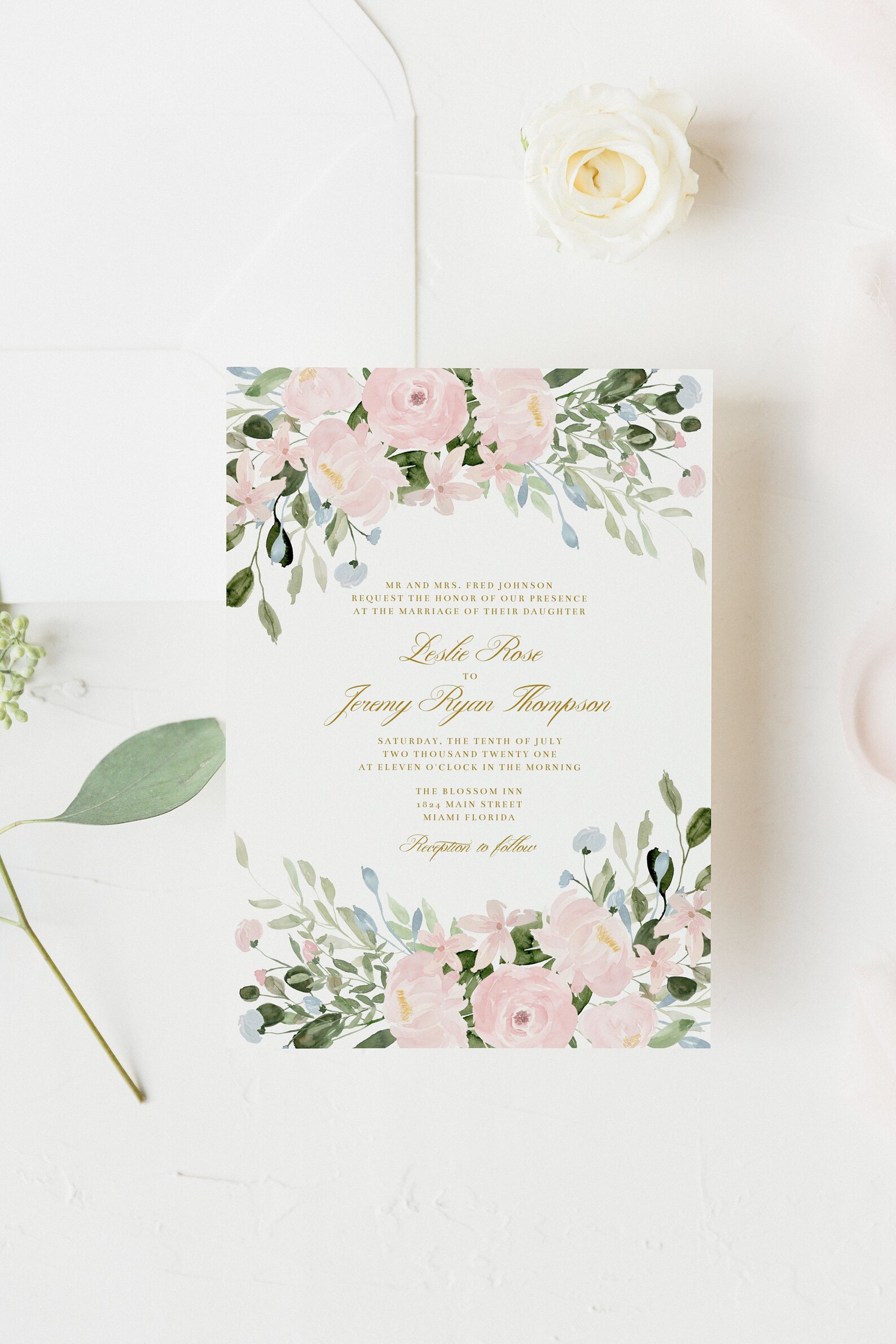5x7 Wedding Card Mockup A7 Printable Mockup Styled Stock - Etsy