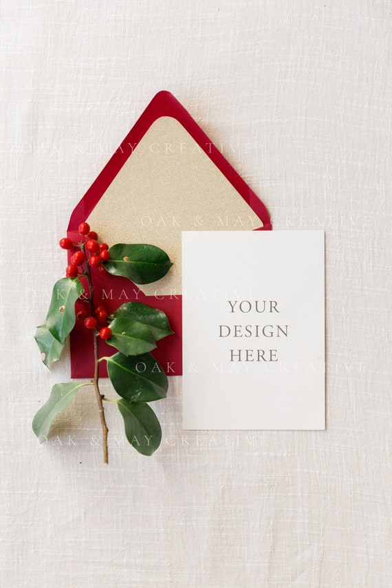 5x7 Christmas Card Mockup 5x7 Christmas Printable Mockup Etsy