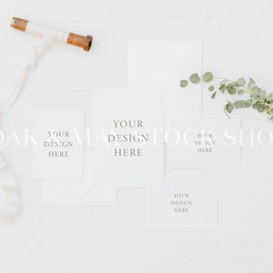 5x7 Wedding Card Mockup A7 Printable Mockup Styled Stock - Etsy