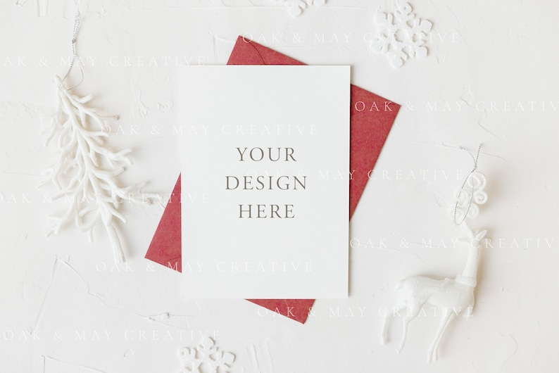 5x7 Christmas Card Mockup 5x7 Christmas Printable Mockup | Etsy