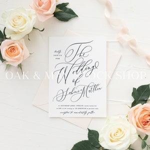 5x7 Wedding Card Mockup, A7 Printable Mockup, Styled Stock Photography ...