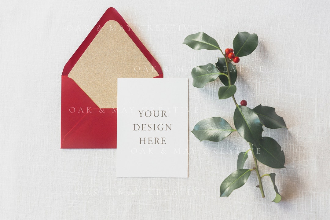5x7 Christmas Card Mockup, 5x7 Christmas Printable Mockup, Christmas ...