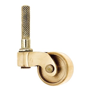 Solid Brass Stem Caster with 1&quot; Diameter Wheel