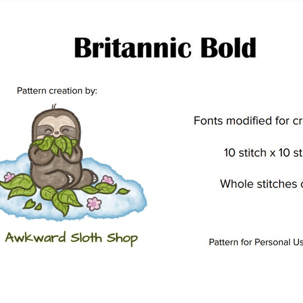 Font Conversion - Britannic Bold 10