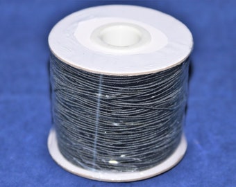 1 Roll 1mm Nylon Outside and Rubber Inside Round Elastic Cord 109m/roll