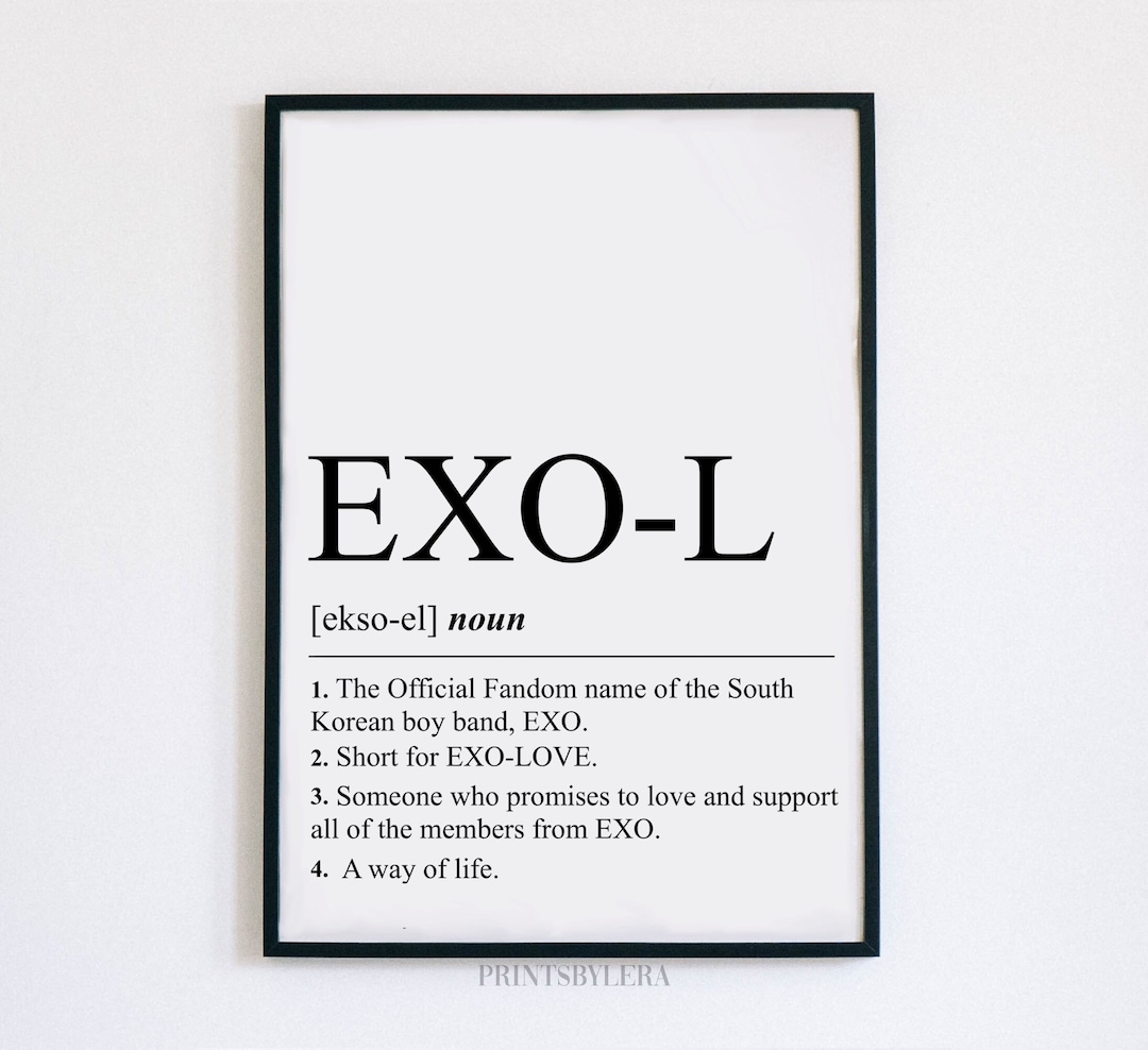 EXO-L Definition | Art Print | Dictionary Style | Home Decor