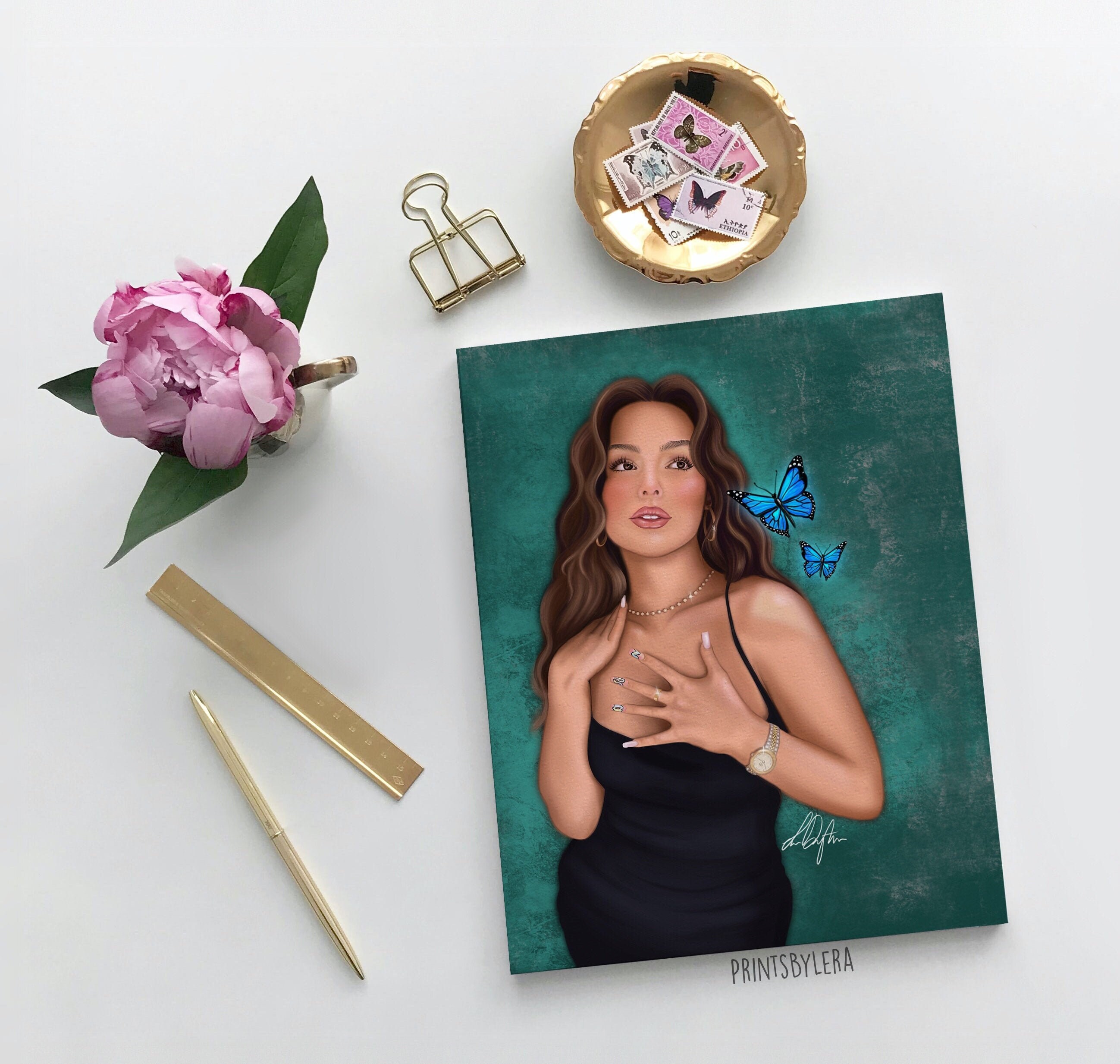 Addison Rae | Tiktok Influencer | Digital Portrait Illustration | Wall ...