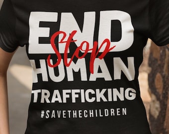 Poner fin a la trata de personas Camiseta Sé su voz Salva a los niños, Camisa de la humanidad, Derechos humanos, Protege a nuestros niños Detener la trata Camiseta Rescate