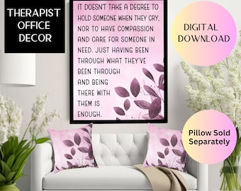 Therapist Office Decor Poster Counseling Sign Therapy Wall Art School Psychologist Degree Print Mental Health Decor Trauma Therapy Gift