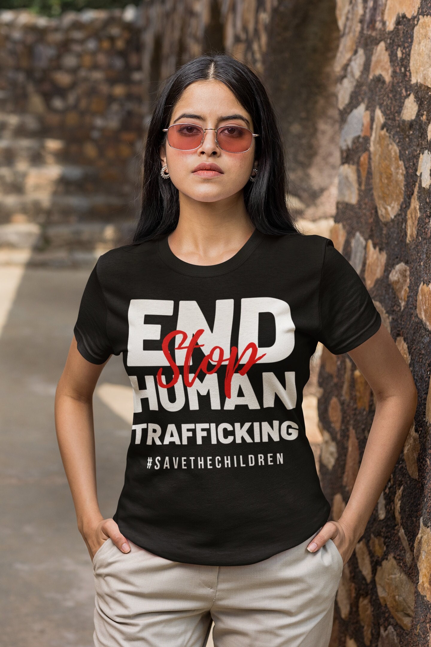 End Human Trafficking Tshirt Be Their Voice Save the Children