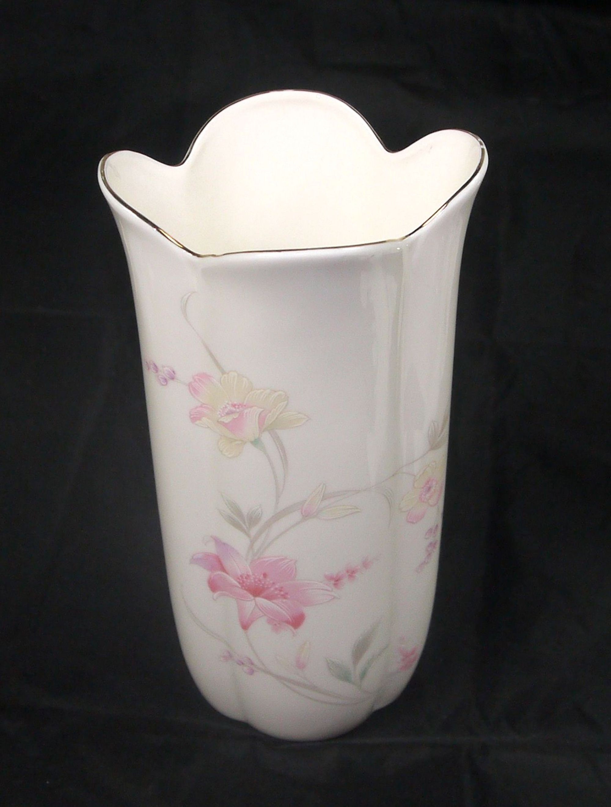 Fine China Japan White Floral Vase Etsy