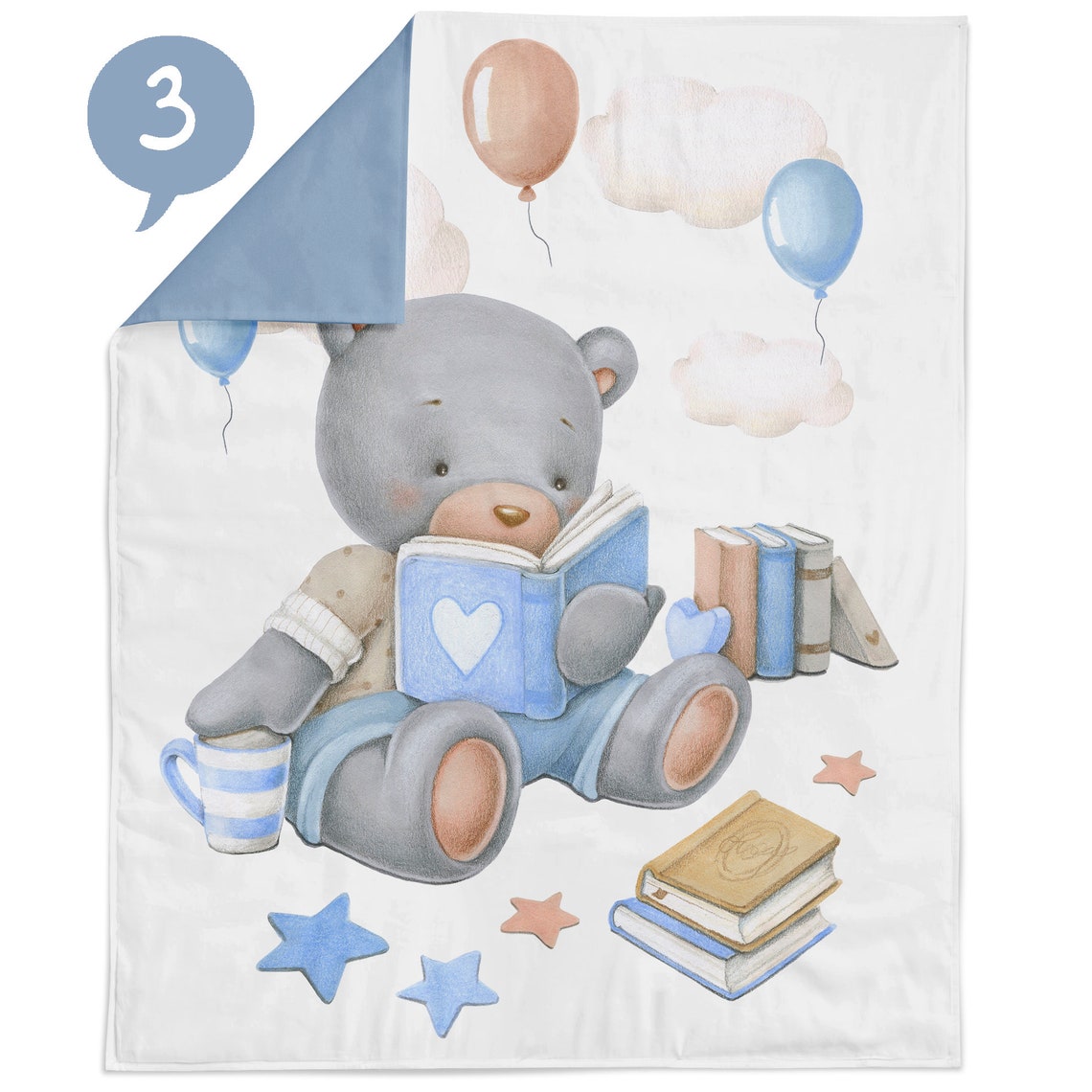 Cute Bear Fabric Panel Quilting Panel Baby Quilt Panel Etsy