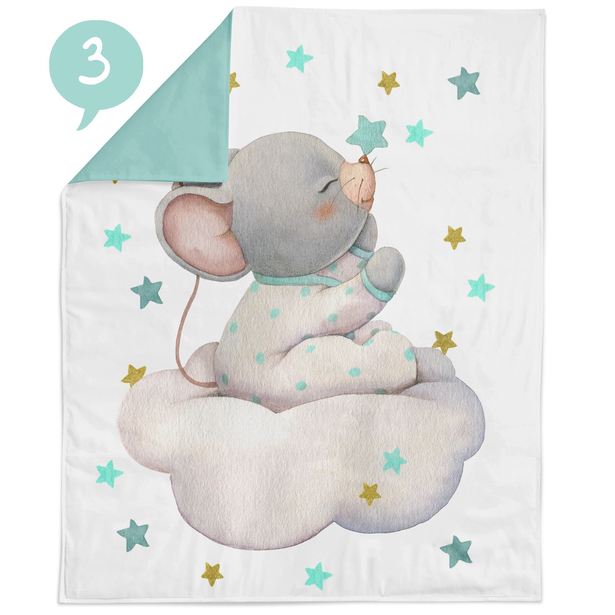 Cute Mouse Fabric Panel Quilting Panel Baby Quilt Panel Etsy