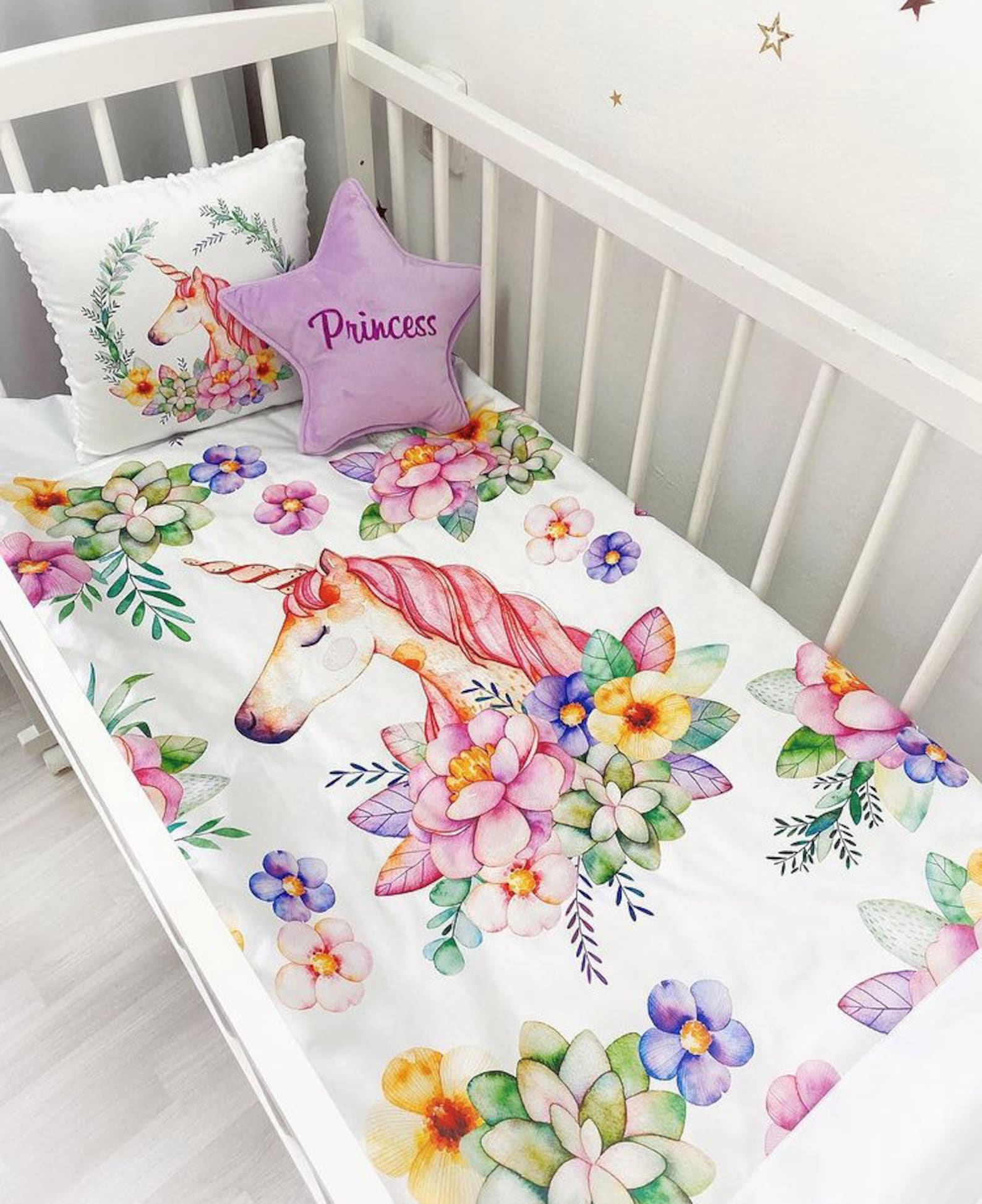 Unicorn Fabric Panel Quilting Panel Sewing Craft Cotton Etsy