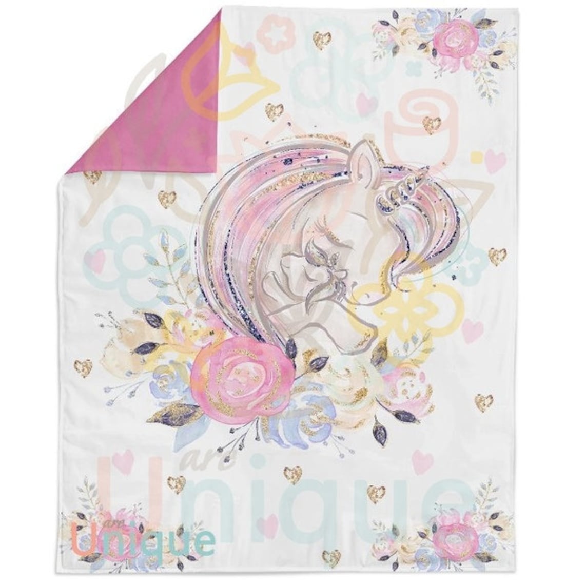 Unicorn Fabric Panel Quilting Panel Sewing Craft Cotton Etsy