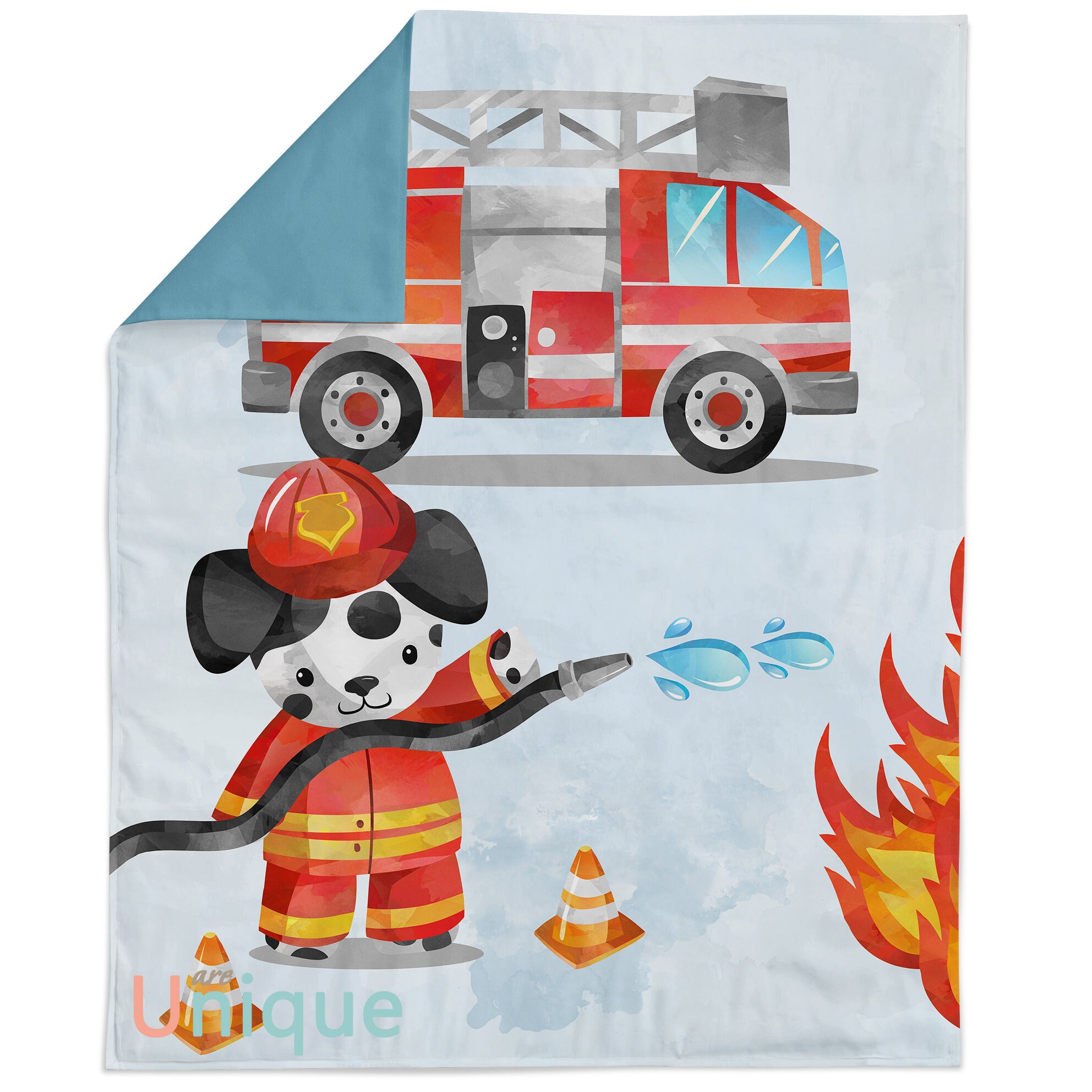 Firefighter Fabric Panel Quilting Panel Sewing Craft Etsy